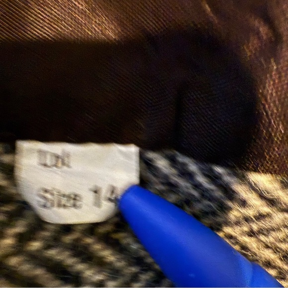 Manchester 100% Wool Womens Herringbone Blazer 14 (Runs Small Fits M) Vintage - Picture 14 of 15